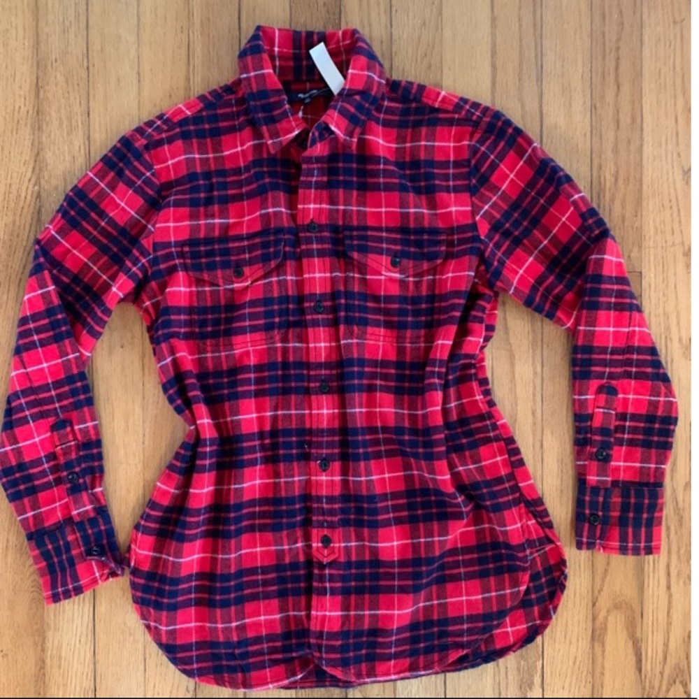 Madewell Flannel Cargo Workshirt, XS, NWT